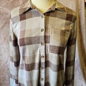 Maurices brown and beige plaid
